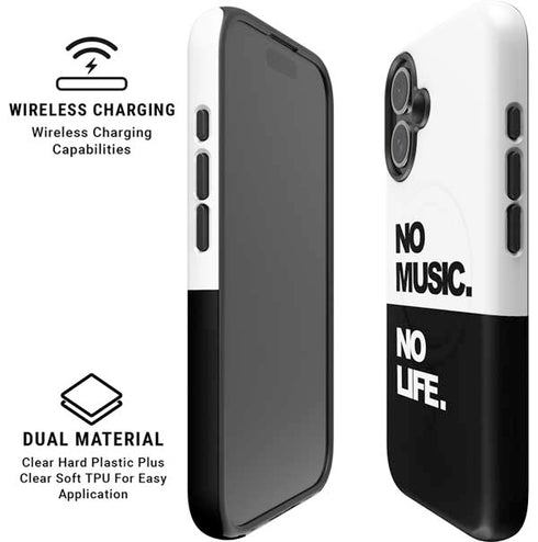 No Music No Life iPhone 16 Plus Magsafe Impact Case